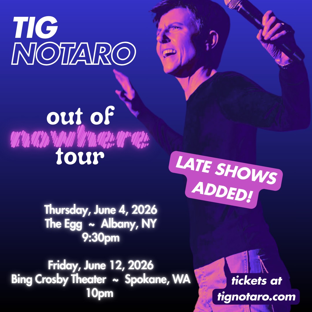 Tig Notaro Out of Nowhere Tour Poster 2026